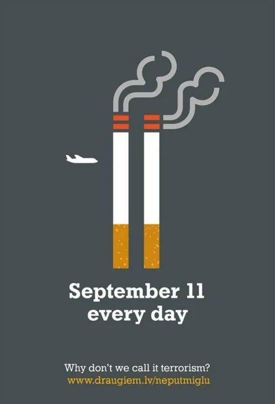 世界無煙日品牌借勢海報 觸目驚心的廣告設計反思